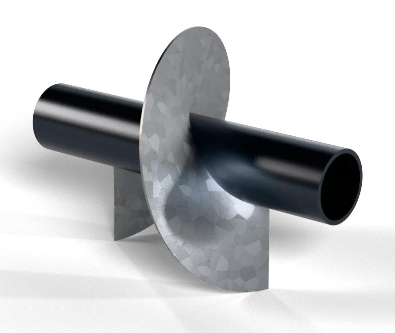 Helicoide em aço galvanizado, renderizada pelo ZM UNFOLD