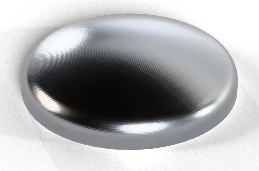 Tampo torisférico em inox aisi 304, renderizada pelo ZM UNFOLD